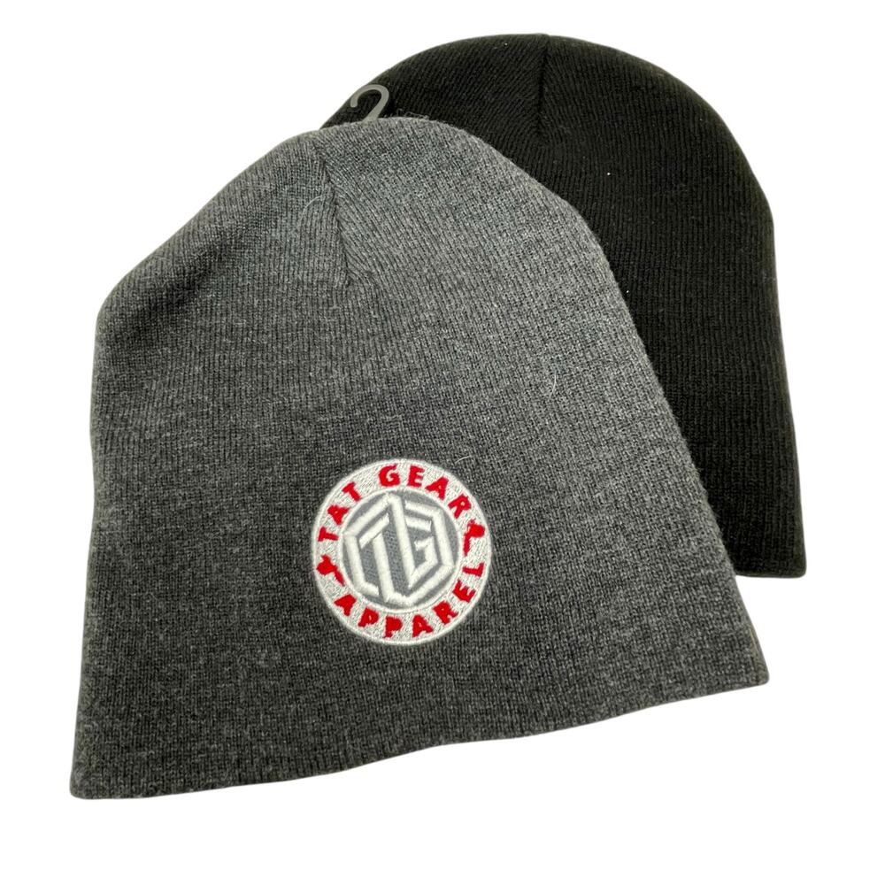 Decky Tat Gear Acrylic Knit Cuffless Beanie 1 Each Black and Gray NEW